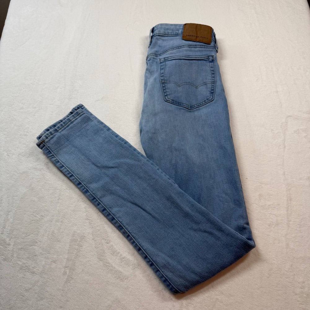 American Eagle AirFlex+ Skinny Jeans Mens 30x36 Light Wash Good Stretch Denim
